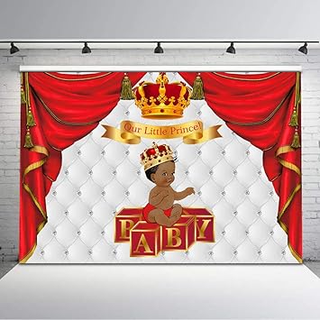 red and gold baby shower