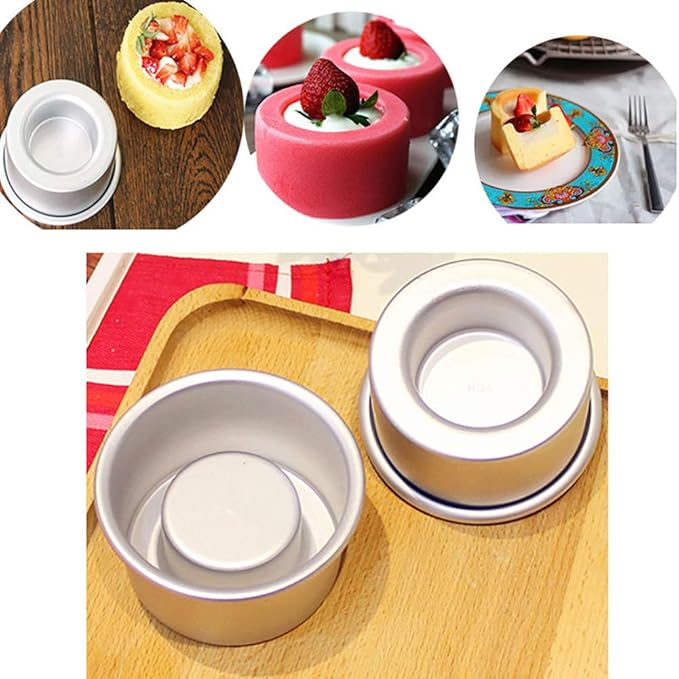 2PCS 4" Mini Cupcake Dual Baking Tins Pans Jelly Pudding Mould Bakeware Amazon.co.uk Kitchen