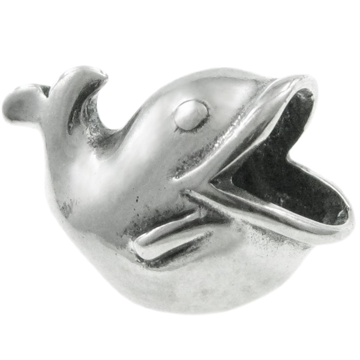 Queenberry Sterling Silver Ocean Whale Nautical European Style Bead Charm