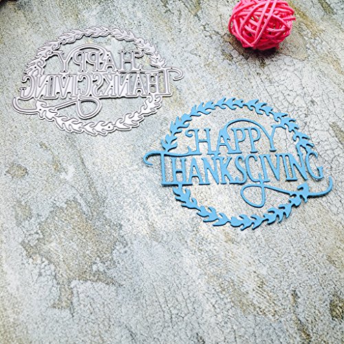 Susada Happy Thanksgiving Metal Steel Cutting Dies Stencils Embossing DIY Scrapbooking