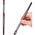 USIDAER (1 pcs) Acrylic Nail Brush with 100% Pure Kolinsky Sable Hair and Red Wood Hand, Round Professional Gel Brush for Acrylic Application Size # 10, 12, 14, 16,18 (#12)