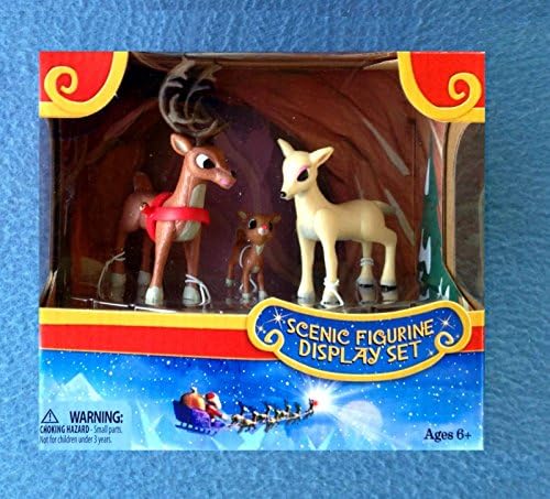 RUDOLPH'S FAMILY CAVE SCENIC FIGURINE PLAYSET RUDOLPH THE RED-NOSED REINDEER