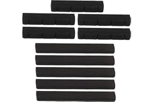 Yibuy Black Ebony 53x3x7mm Saddle & 35x5x7mmmm Nut Sets for 4 String Ukulele Guitar Set of 5