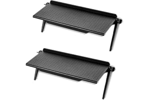 Hovico 2Pcs TV Screen Adjustable Storage Top Shelf Computer Monitor Screen Top Shelf for Cellphone Stand, Cable Boxes, Camera, Media Boxes, Remote Controls, Router and Home Decor - Black 11.8inch