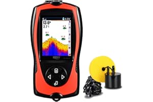 LUCKY Portable Fish Finder Handheld Kayak Fish Finders Wired Fish Depth Finder Sonar Sensor Transducer for Boat Fishing Sea Fishing