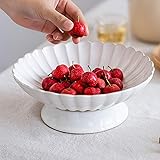YumCute Home 7.8 Inch Ceramic Fruit Strainer Bowl Plate,Ceramic Colander Plate with Hole, Snack Fruit Serving Plate,Grape Ber