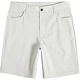 DELCARINO Men's Slim Fit Casual Golf Shorts Light-Stretch Dress Basic Shorts Classic-Fit 9" inch with 4 Pockets