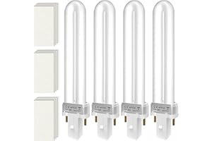 TINDTOP 9W 21050 Bulbs & Replacement Glue Boards Kit for Dynatrap DT3009, Indoor Glue Boards Refill Sticky Cards Bulbs Accessories for Dynatrap DT3009 DT3019 DT3039 (White Glue Boards)