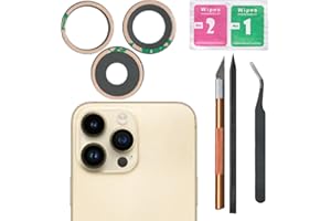 Back Camera Lens Glass Replacement for iPhone 14 Pro Max, Rear Lens Glass Replacement Reparing Toolkit with Pre-Installed Adh
