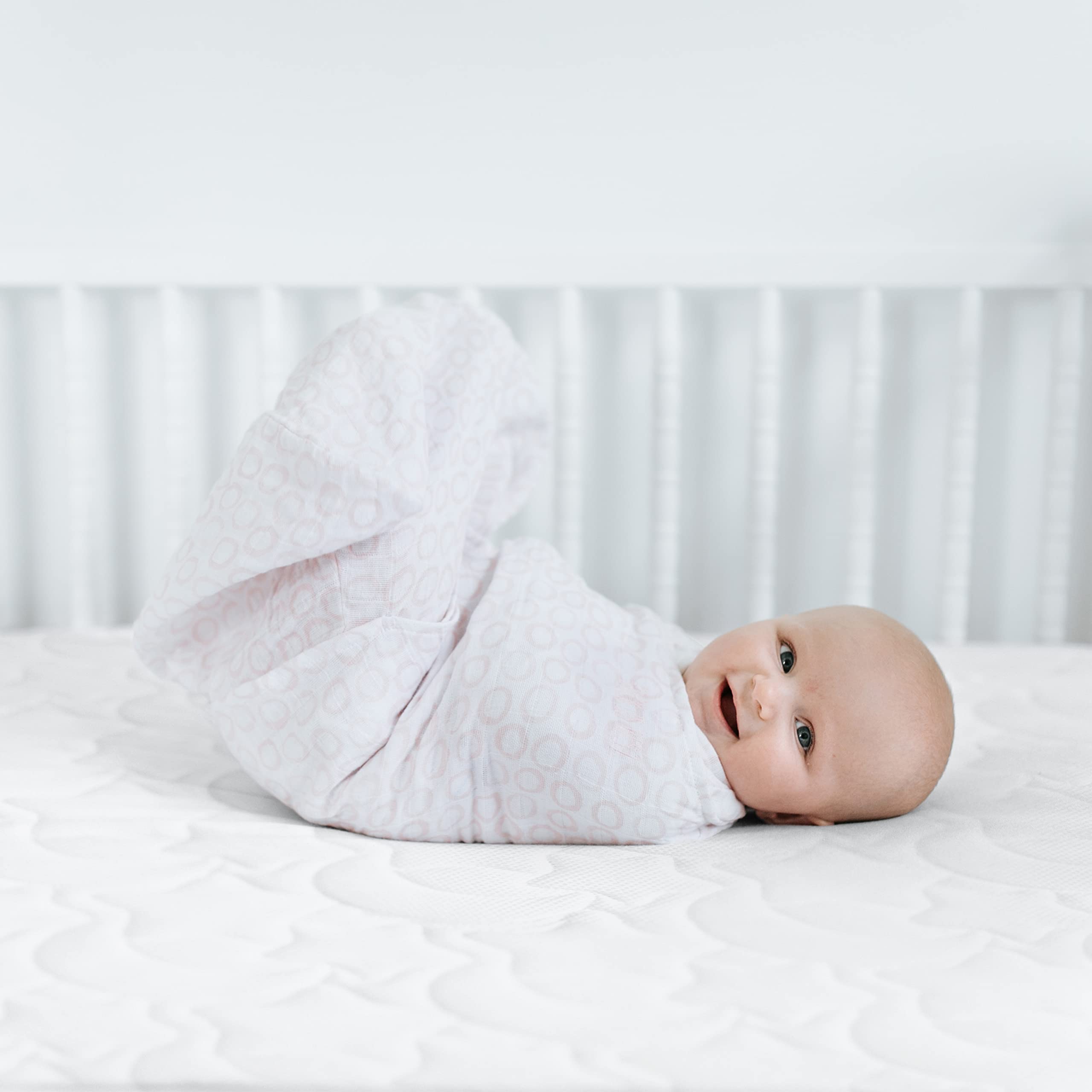 HALO DreamWeave Crib & Toddler Mattress - 100% Breathable Mattress and Core, Dual Sided 2-Stage Design, Machine Washable Cover, Hypoallergenic, Open Strand Polymer Core, Greenguard Cert.