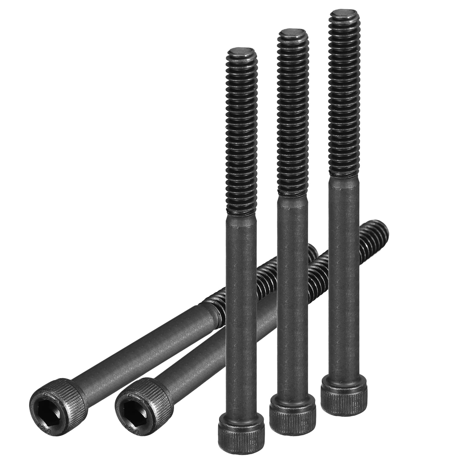 DTGN 1/4-20x3" Socket Head Cap Screws Bolts, 12Pcs 12.9 Grade Alloy Steel, Machine Hex Socket Screw, Hex Drive, Black Oxide Finish, UNC Coarse Thread Partially Threaded