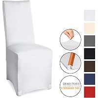 50 Coprisedie Elasticizzate Universali Froadp - Bianco, Per Matrimoni, Feste E Ristoranti - 2