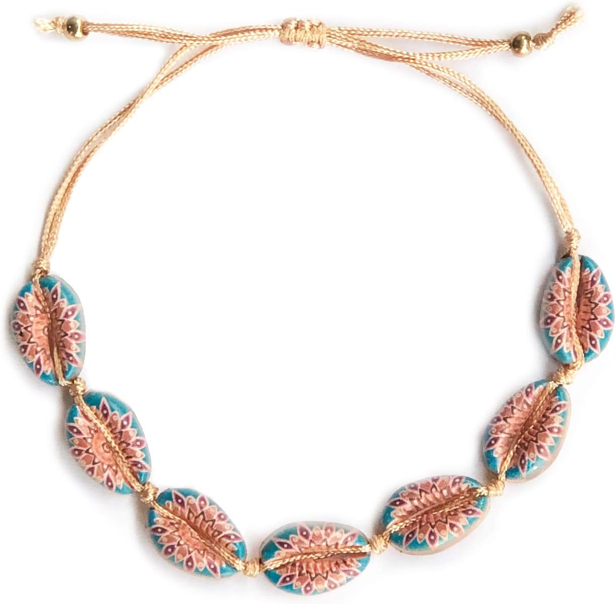 ATIMIGO Bohemian Rope Anklet Shell Bracelet Handmade Foot Chain Beach Jewelry for Women Teen Girls