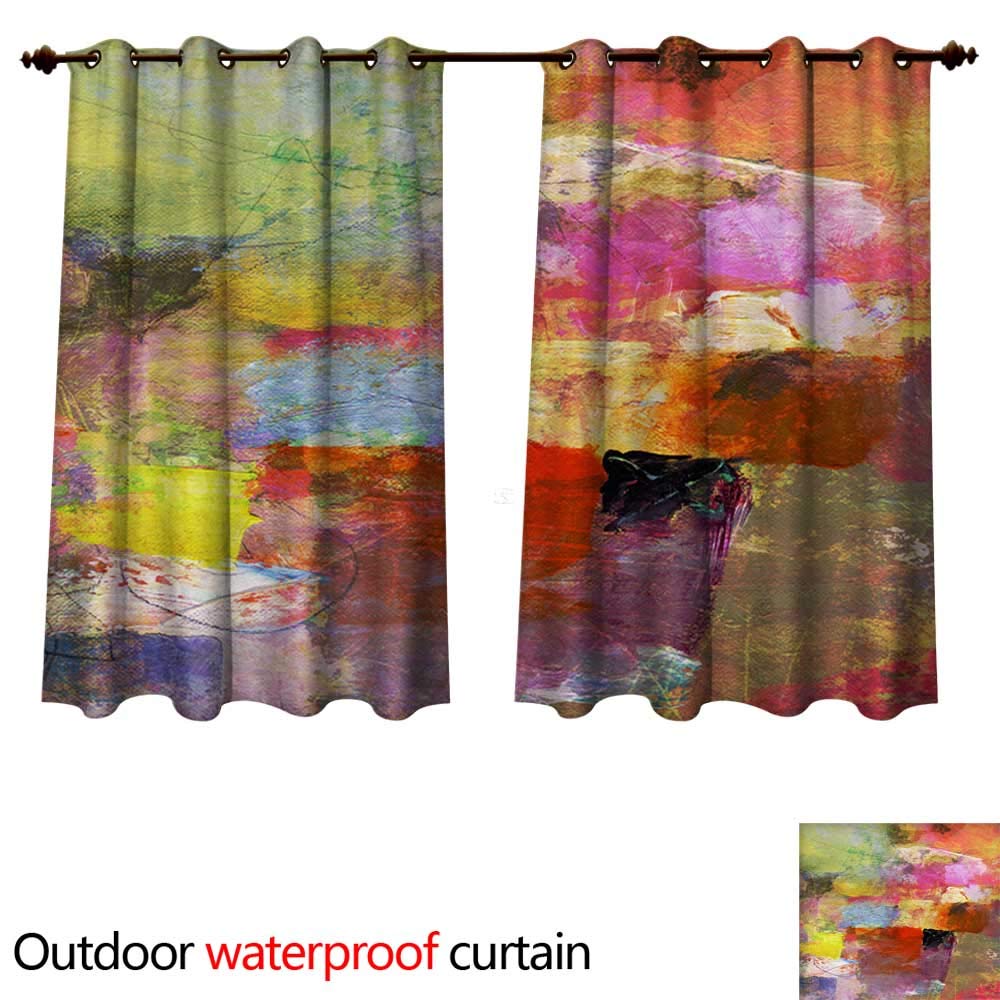 Amazon Com Outdoor Curtains For Patio Sheer Abstract Oil