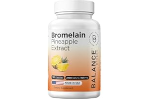Balancebreens Bromelain 500mg Veggie Caps – 2400 GDU Pineapple Extract Supplement for Joint Support, Natural Swelling Support, and Healthy Digestion – 120 Capsules Made in USA
