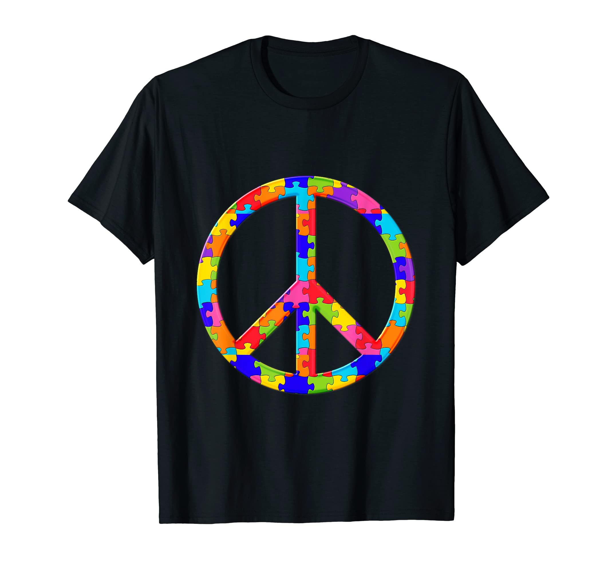 Peace Sign Puzzle Autism Puzzle T-Shirt