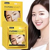 4 Pairs 5% PDRN Under Eye Patches, 6-in-1 Bio-Collagen 360° Eye Patches for puffy eyes, dark circles & Wrinkle | 2% Caffeine, Kojic acid, Retinol, Hyaluronic, Niacinamide | Korean Popular Eye Mask