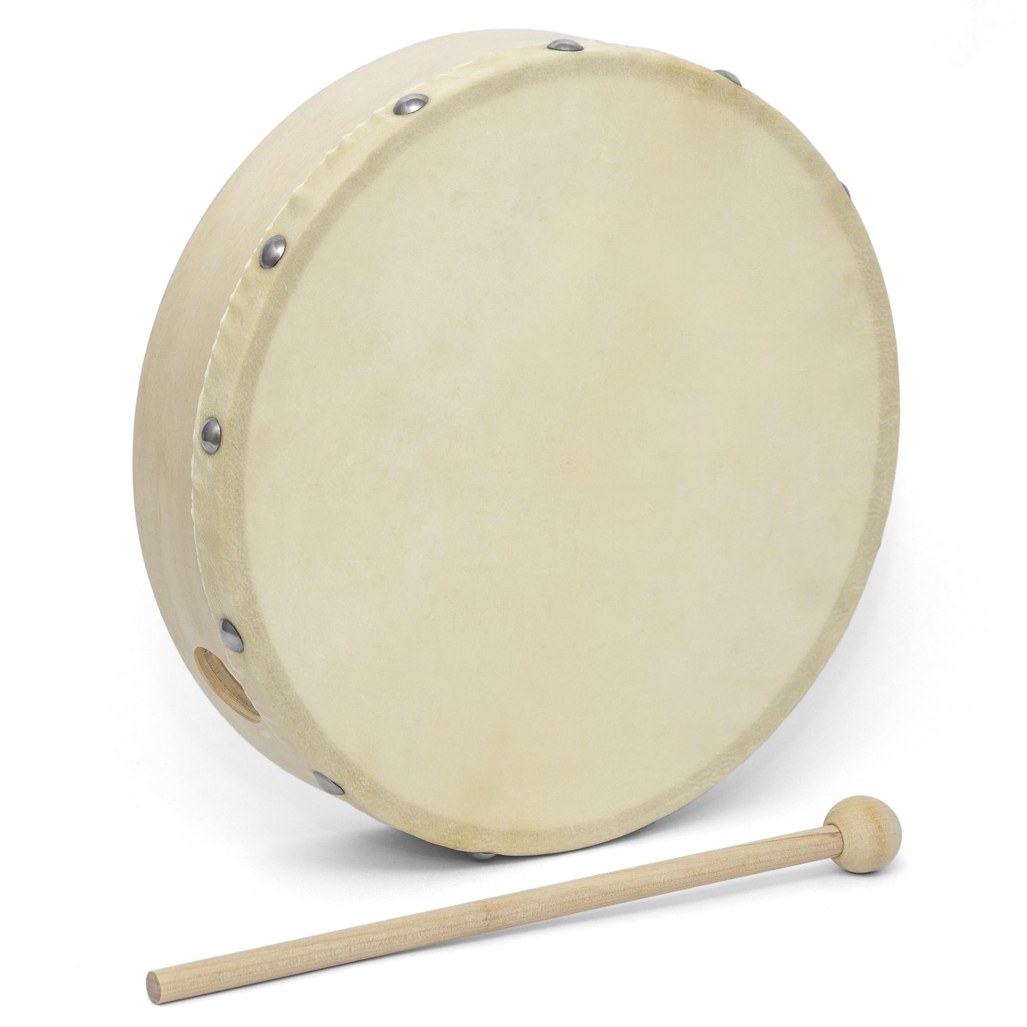 World Rhythm Hand Drum - 6 inch Frame Drum - Beater Included