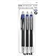 uni-ball® JetStream™ RT Retractable Ballpoint Pens, Bold Point, 1.0 mm, Black Barrel, Blue Ink, Pack Of 3