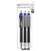 uni-ball&reg; JetStream&trade; RT Retractable Ballpoint Pens, Bold Point, 1.0 mm, Black Barrel, Blue Ink, Pack Of 3