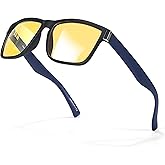 SIPHEW Night Driving Glasses for Women, Anti Glare Polarized Yellow Lens Night Vision Glasses for Nighttime/Rainy/Foggy.