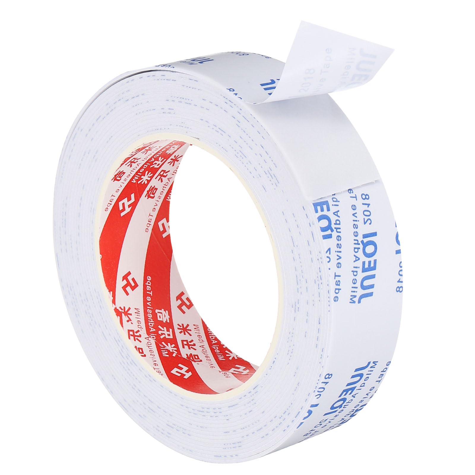 PATIKIL 5m/16.4ft Sealing Foam Tape, 30mm Wide 1mm Thick Single Sided Weather Stripping Door Furniture Seal Strip for Window Pipes Insulation, White