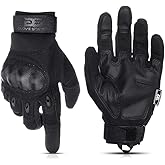Glove Station Tactical Gloves for Men – Touchscreen Utility Gear with Hard Knuckle Protection Used in Motorcycle, Airsoft, Combat, Police, Shooting & Outdoor Work Black - Hard Knuckle XX-Large