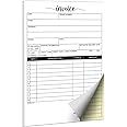 321Done Invoice Pad, 5.5x8.5 Small 2-Part Carbonless, Made in USA, Carbon Copy Sales Receipt Book Purchase Order Form for Small Boutique Craft Business (50 Sets) White/Yellow, Thick Paper