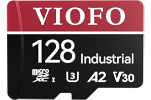 VIOFO 128GB Industrial Grade microSD Card, U3 A2 V30 High Speed Memory Card with Adapter, Support Ultra HD 4K Video Recording