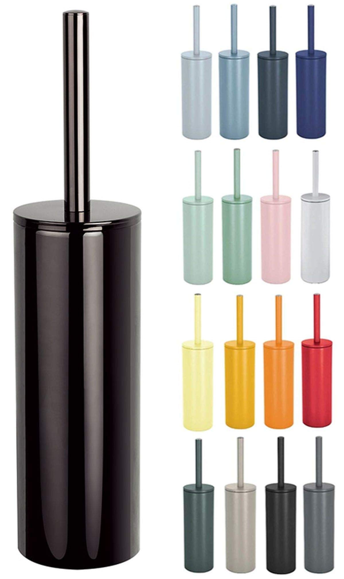 Spirella Nyo Steel Titan Toilet Brush, Black