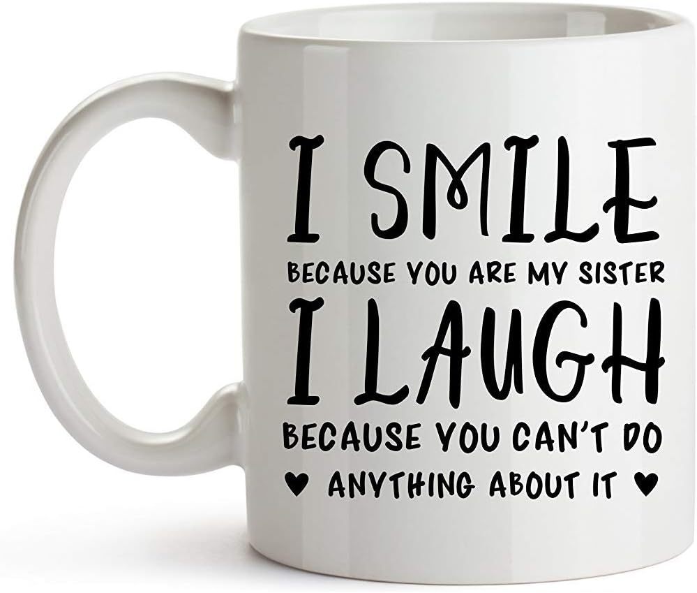 Regalo per la sorella Sorriso I Rido Fratello Sorella Mia ... Regalo per la sorella Sorriso I Rido Fratello Sorella Mia ...