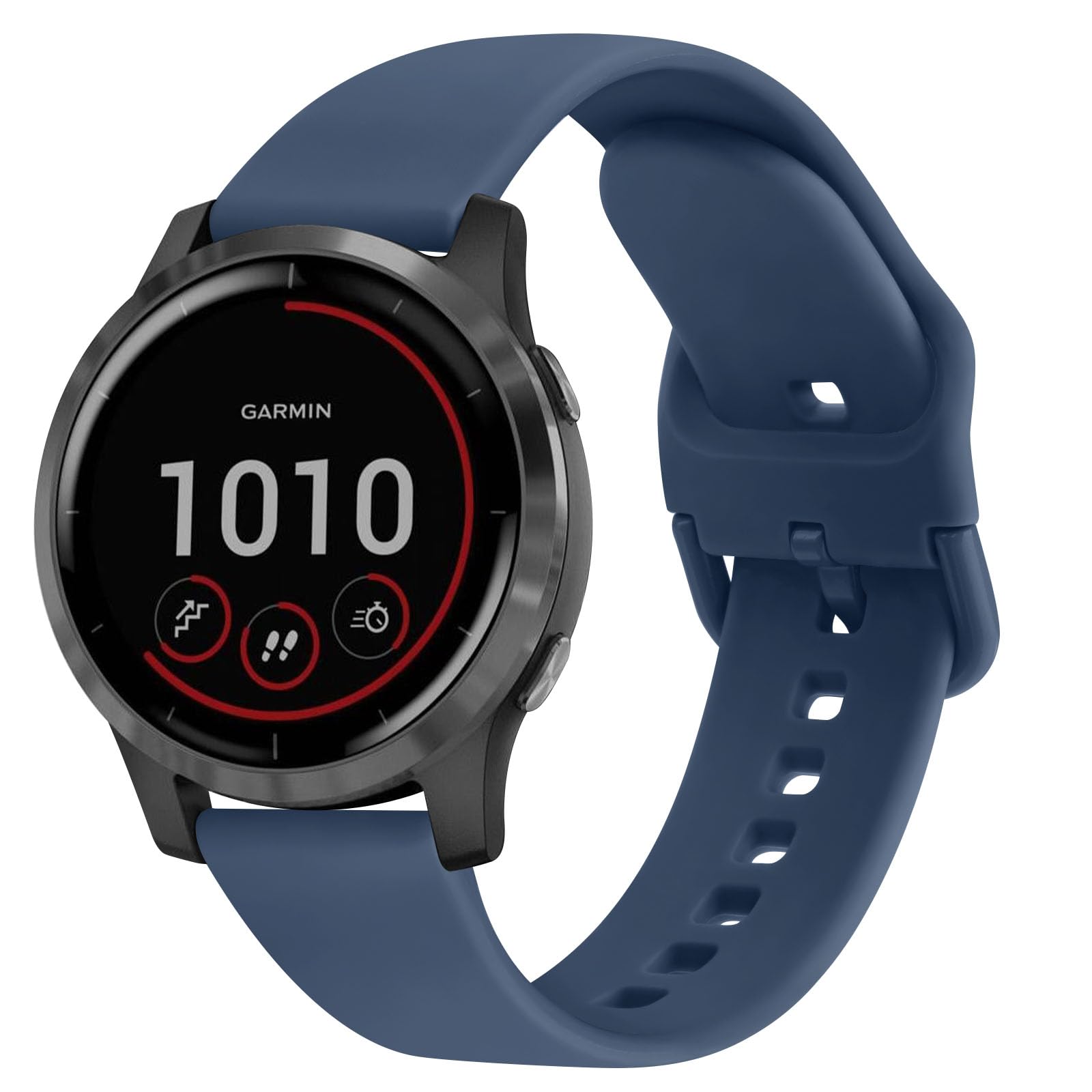 AK 22mm Strap Compatible with Garmin Vivoactive 4/Garmin Forerunner 255/265/Garmin Venu 2 Strap,Silicone Quick Release Strap Compatible with Garmin Vivoactive 4/Forerunner 255/265/Venu 2 (Navy Blue)
