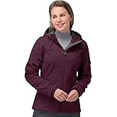 33,000ft Women's Softshell Jacket, Fleece Lined Warm Jacket Light Hooded Windproof Coat for Outdoor Hiking