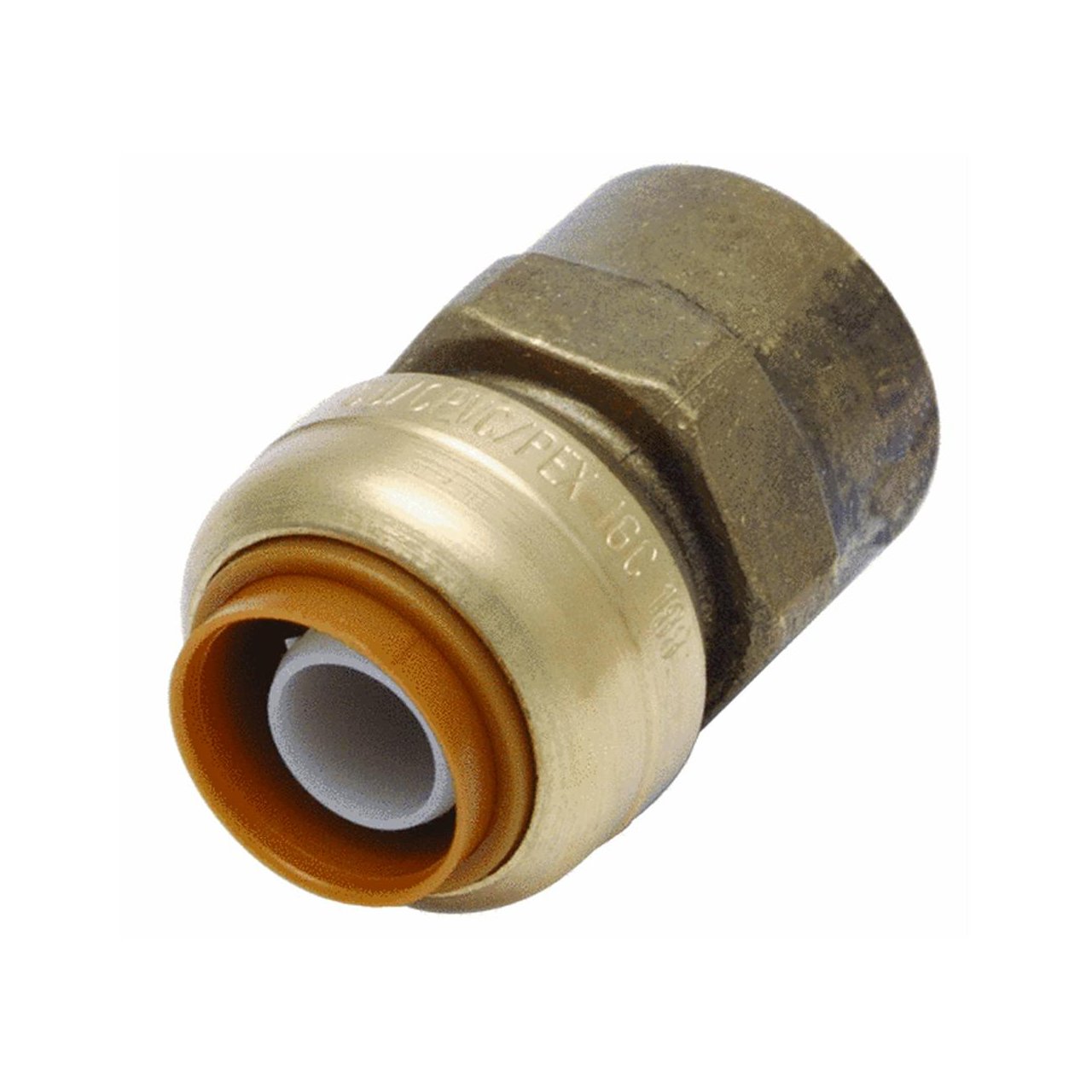 Cash Acme U072A Shark Bite PushFittings Straight Female Connector, 1/2