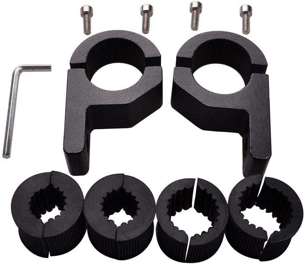 Moligh doll 2pcs Roof Bars LED Light Bracket Roll Bar Clamps Tube Clamp for Roll Cage Bar for Off Road, SUV