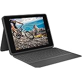 Logitech Rugged Folio - iPad (7th, 8th & 9th Generation) Protective Keyboard Case with Smart Connector, Kickstand, Durable Spill-Proof Keyboard Black 7.4 x 0.9 x 10.2(Renewed)