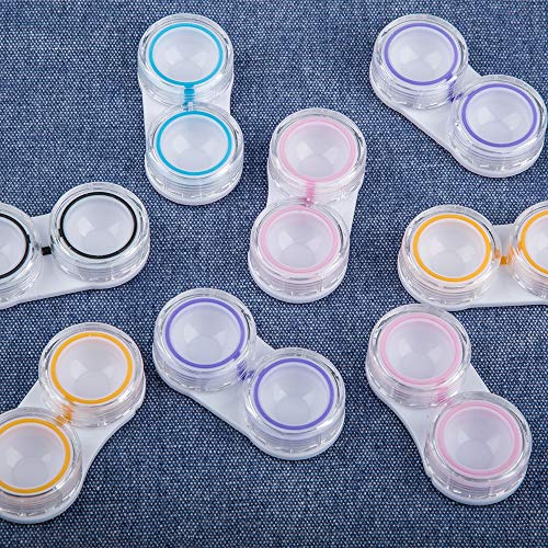 15 Pack Contact Lens Case,DanziX Travel Colorful Contact Holder Container No Leak Soak Storage Kit with 3 Pack Tweezer Tool,3 Pack Remover Plunger and 3 Pack Mini Bottle