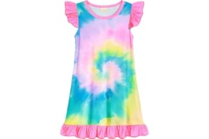 COTRIO Girls Nightgowns Toddler Unicorn Pajamas Kids Mermaid Sleepwear Night Dress Sleep Clothes Nightshirt Nightie