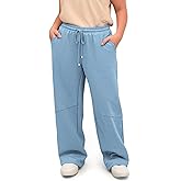 VISLILY Plus-Size-Sweatpants for Women High Waisted Baggy Wide Leg Pants Elastic Loose Drawstring Active Joggers with Pockets
