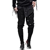 MOKEWEN Men's Jogger Cargo Techwear Streetwear Ankle Casual Harem Pants with Pocket