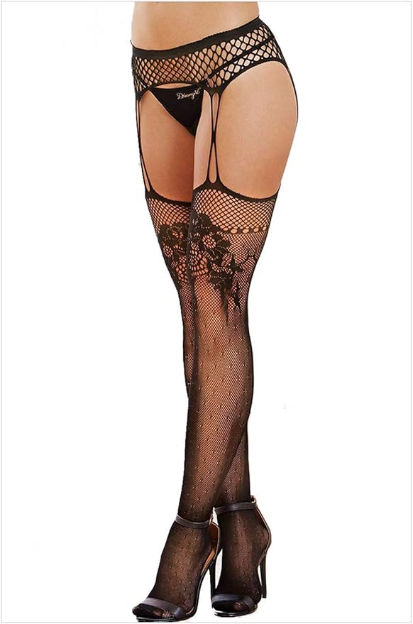 ligas negras lenceria