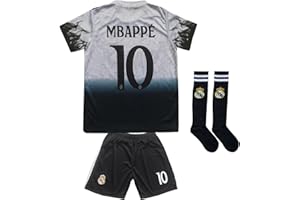 Pitch and Trek Mbappe Madrid #10 Special Dragon Limited Edition Kids Soccer Jersey Shirts Football Socks Gift Set Youth Sizes