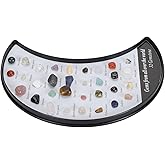Kids Rocks and Minerals Collection Kit, Educational Science Set with Display Box,Rocks and Minerals Science Kit Geology Research Desktop Decoration (Type 4)