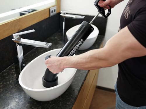ROTHENBERGER Industrial RoPump Power Vacuum and Pressure Hose Cleaner Included 2 Adapters, Siphons and Drains in Kitchen, Bathroom, Toilet, 1500002695