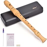 Eastar Recorder Instrument for Kids Soprano Recorder Descant Baroque for Adults Beginners C Key 3 Piece Maple Wood Recorder W