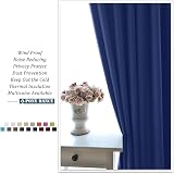 PONY DANCE Blackout Curtain Eyelet Set 2 Panels 55x96 Blue Room Darkening view 8