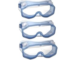 Safety Goggles Over Glasses 3 Pack Eye Protection Clear Goggles Anti Fog Men And Women