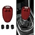CHRYMUM Car Gear Shift Knobs, Manual Gear Shift Knobs Replacement, Universal Car Accessories Interior Stick Shift Knob, Manual 5 Speed Universal Gear Stick Shift Knob for Car Truck SUV (Red)