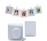 INSTAX Mini 12 Accessory Kit Camera Case Photo Album Cards Pegs Clay White