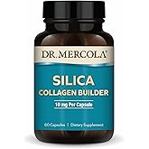 Dr. Mercola Silica Collagen Builder, 60 Capsules (60 Servings) | Plant-Based Silica Supplement to Support Skin, Hair, Nail, and Bone Health, Non-GMO, Gluten-Free, and Soy-Free